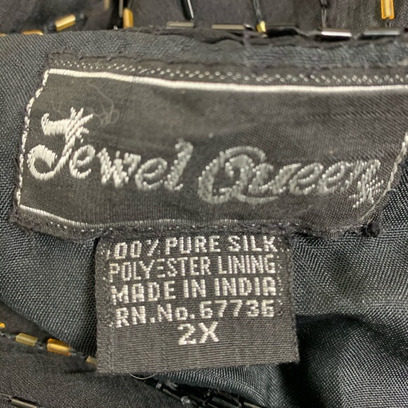 Jewel Queen by Angelique Silk Skirt Set Size 2X - Picture 6 of 8